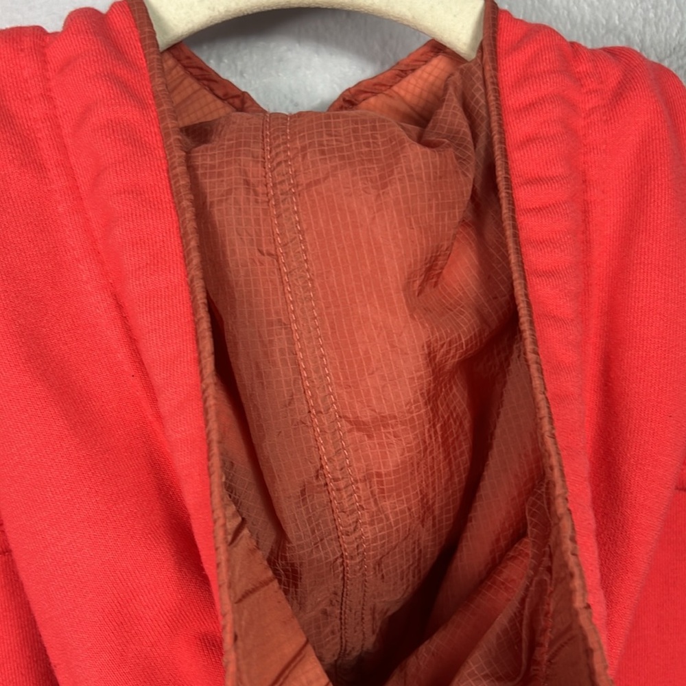 Athleta Coral Orange 1/4 Zip Long Sleeve Hoodie Sweatshirt Small - Picture 8 of 10